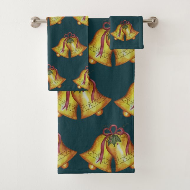 Set de toallas de baño para Navidades verdes (In situ)