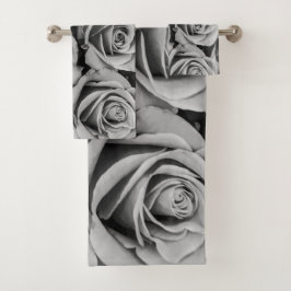 Set de toallas de baño para Rosas monocromáticos
