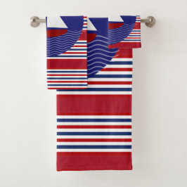 Set de toallas de baño para velero Patriótico Stri