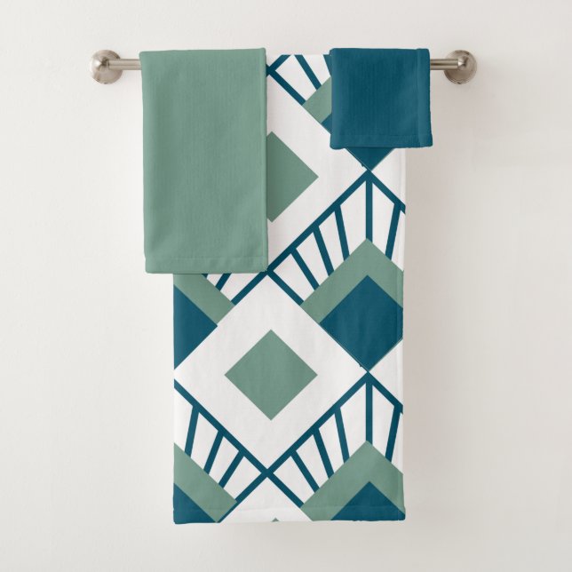 Set de toallas de baño para ventiladores Art Deco (In situ)