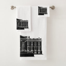 Set de toallas de baño para Whitehouse en negro