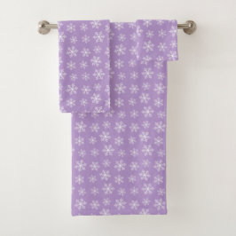 Set de toallas de baño Purple Snowflake
