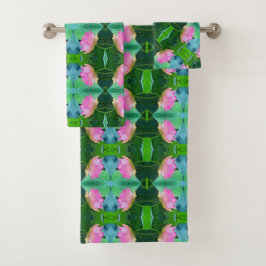 Set de toallas de baño - Resumen de Lotus rosa