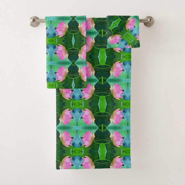 Set de toallas de baño - Resumen de Lotus rosa (In situ)