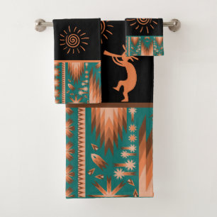 Set de toallas de baño Salmon Southwestern Kokopel
