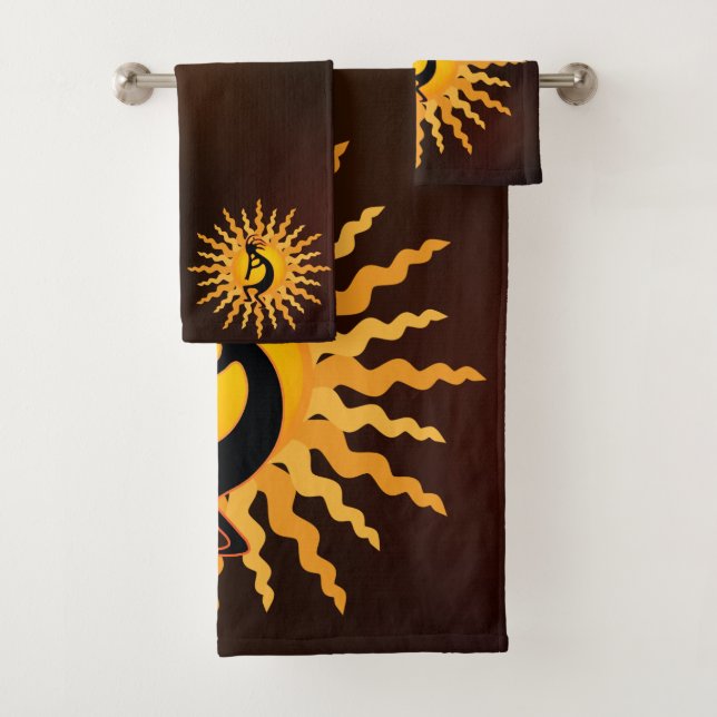 Set de toallas de baño Sun Kokopelli para el suroe (In situ)