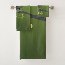 Set de toallas de diseño de Pura Vida Táctil Tropi