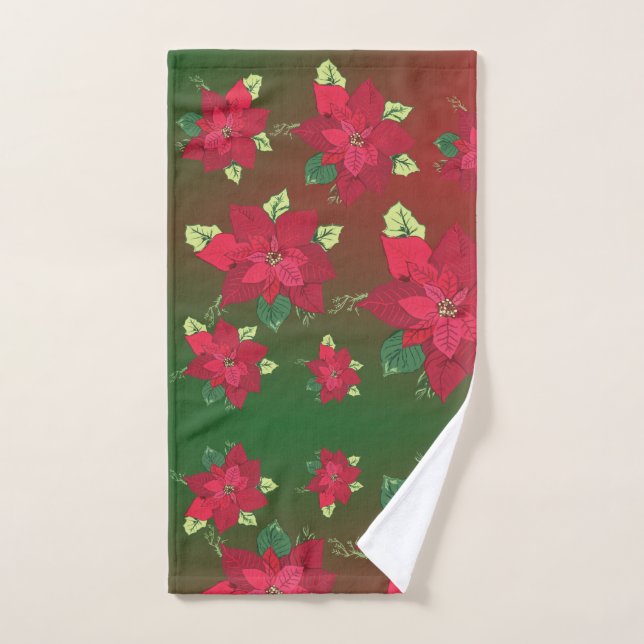 Set de toallas de flores para navidades (Toalla de mano)
