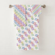 Set de toallas - Filas de estrellas de colores