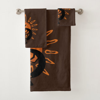 Set de toallas marrones del sol de Kokopelli para 
