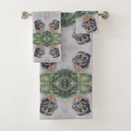 Set de toallas para baño de búho