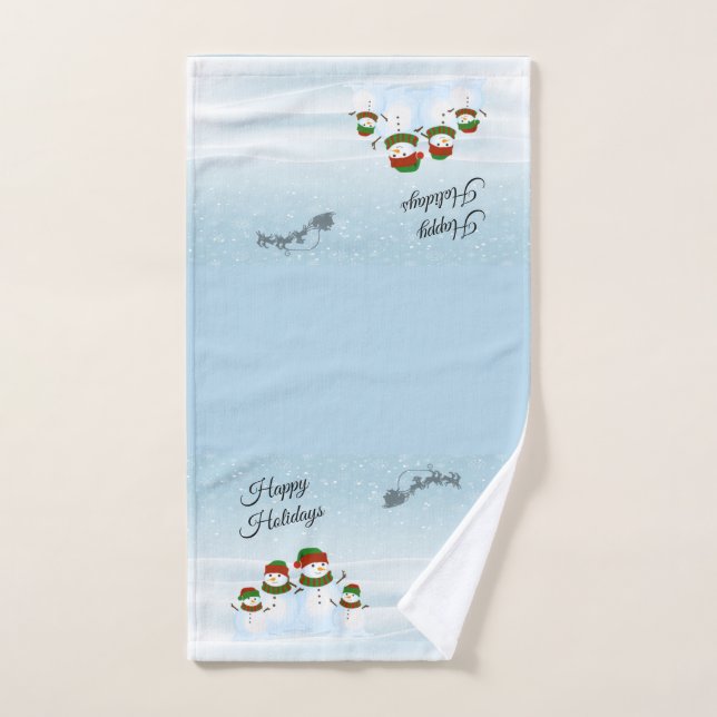 Set de toallas para baño de vacaciones en familia  (Toalla de mano)