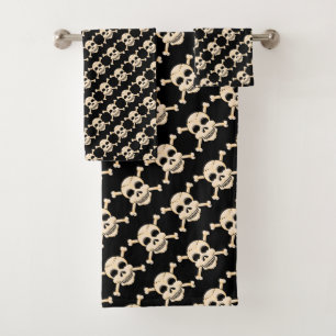 Set de toallas para el baño Skull & Crossbone