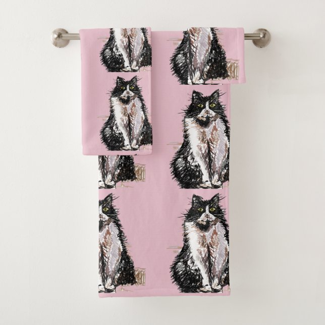 Set de toallas para gatos Chicas de gato negro de  (In situ)