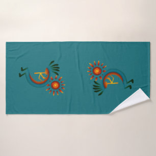 Set de toallas turquesas Kokopelli Sun    Southwes