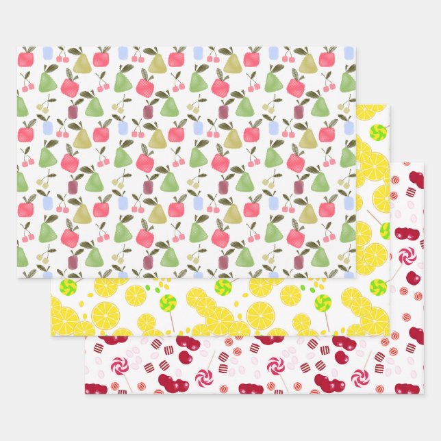 Set, fruta de papel, papel de fruta (Set)