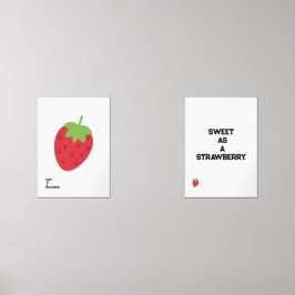 Set of Two Strawberry Gallery Wall Prints