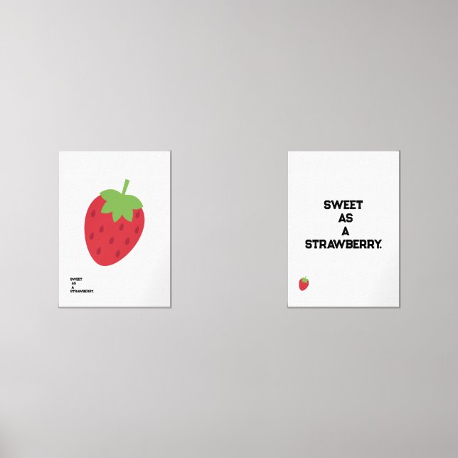 Set of Two Strawberry Gallery Wall Prints (Anverso)