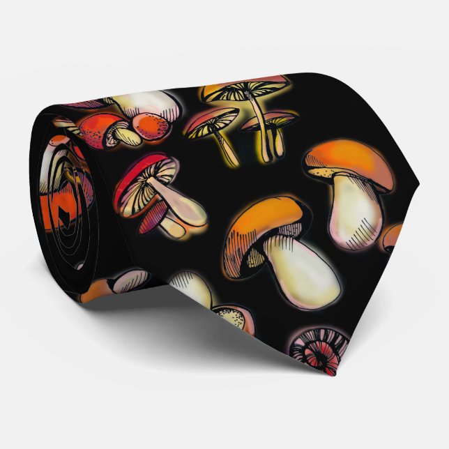Setas con corbata de cuello negro (Enrollado)