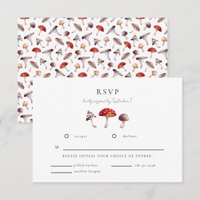 Setas encantadas Boda Tarjeta RSVP (Anverso / Reverso)