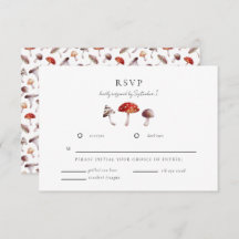 Setas encantadas Boda Tarjeta RSVP