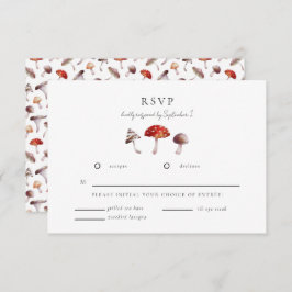 Setas encantadas Boda Tarjeta RSVP