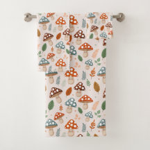 Setas, follaje otoñal, Patten natural