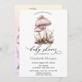Setas Snail Ombre Polka Dots Invitación