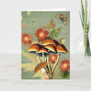 Setas Vintage de Otoño & Mariposa