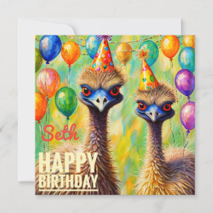 SETH ~ Tarjeta de cumpleaños ~ Emus ~