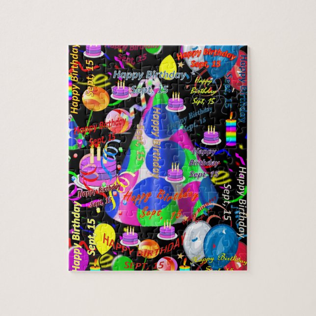 Setiembre, 15 cumpleaños rompecabezas (Vertical)