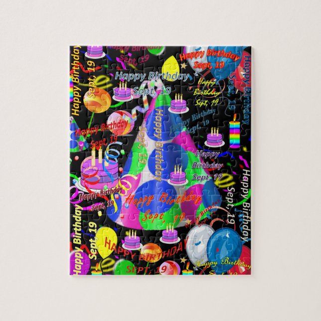 Setiembre, 19 cumpleaños rompecabezas (Vertical)