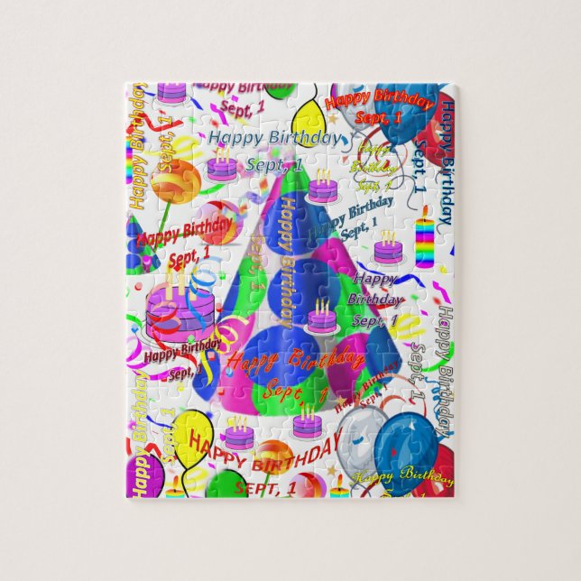 Setiembre, 1 cumpleaños rompecabezas (Vertical)