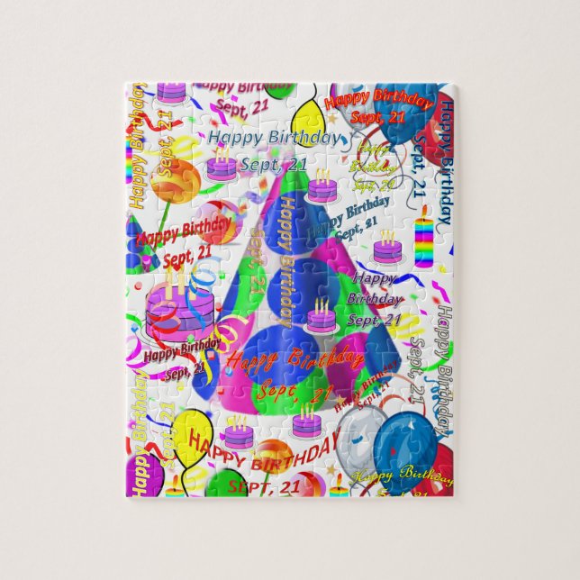 Setiembre, 21 cumpleaños rompecabezas (Vertical)