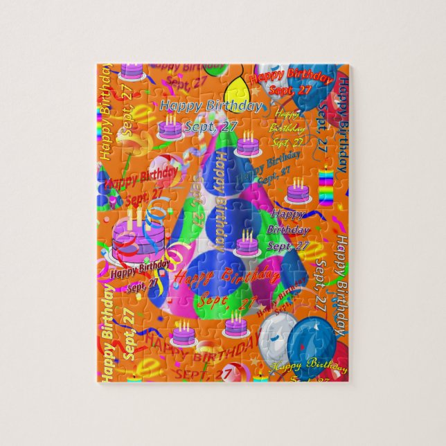 Setiembre, 27 cumpleaños rompecabezas (Vertical)