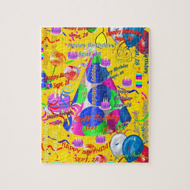 Setiembre, 28 cumpleaños rompecabezas (Vertical)