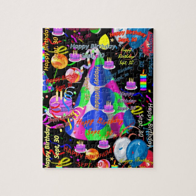 Setiembre, 30 cumpleaños rompecabezas (Vertical)