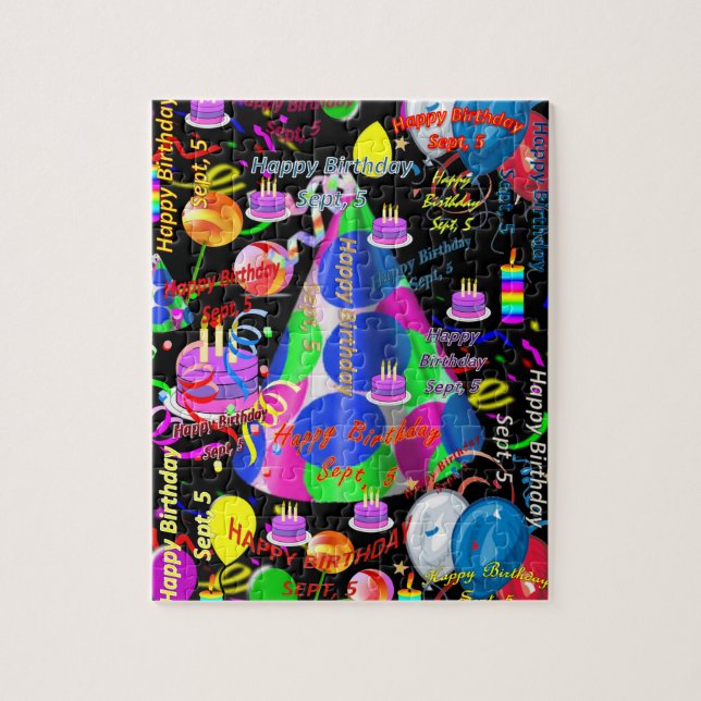 Setiembre, 5 cumpleaños rompecabezas (Vertical)
