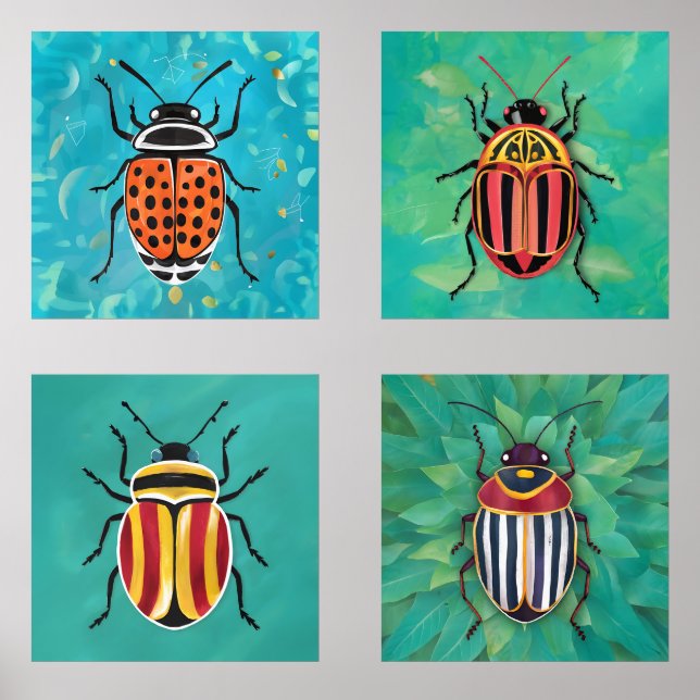 Sets De Impresiones Abejas vibrantes (Anverso)