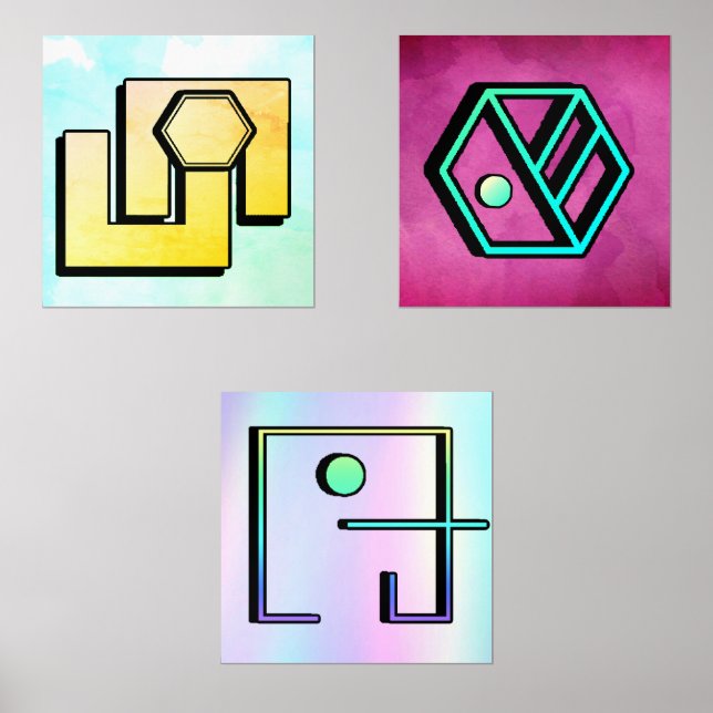 Sets De Impresiones Abstract Angles (Anverso)