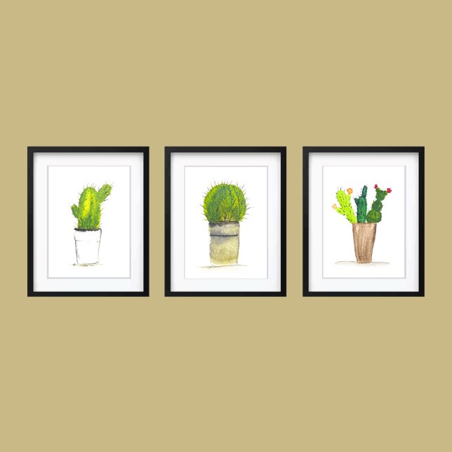 Sets De Impresiones Acuarela Boho 8x10 Cactus (Subido por el creador)