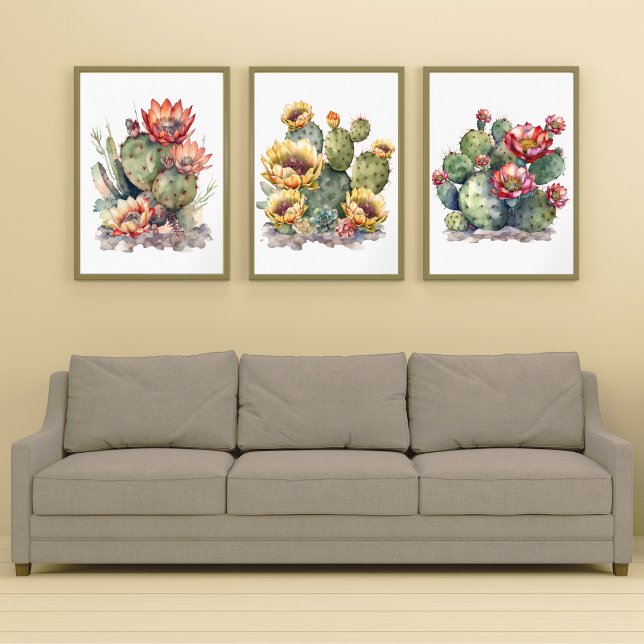 Sets De Impresiones Acuarela de Cactus florida (Subido por el creador)