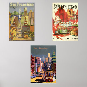 Sets De Impresiones Afiches vintage de San Francisco