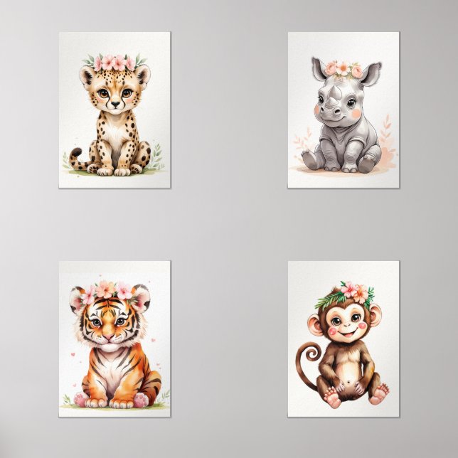 Sets De Impresiones Animal caprichoso y salvavidas (Anverso)