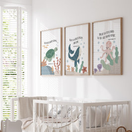 Sets De Impresiones Animales oceánicos niños biblias conjunto de 3 imp