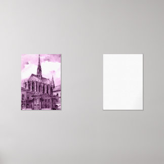 Sets De Impresiones Arcos de puente de neón rosa y cobalto sobre una c