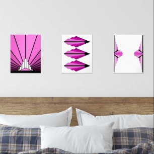 Sets De Impresiones Art Deco en rosa