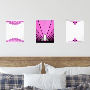 Sets De Impresiones Art Deco en rosa