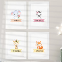 Arte de Afirmación Infantil - Galería de animales 