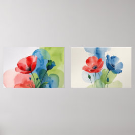 Sets De Impresiones Arte Floral Moderno para Decoración